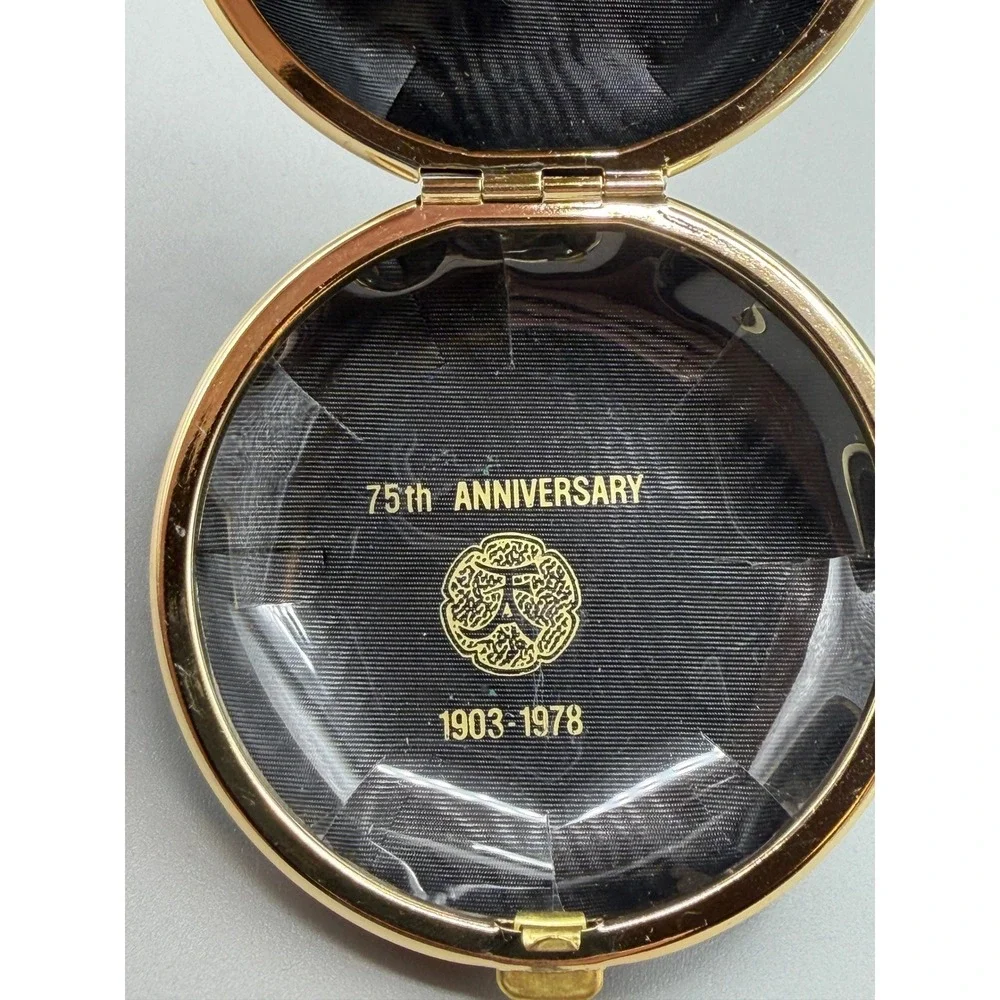 Vintage Elgin Travel Alarm Clock Day Date Japan 75th Anniversary 1903-1978 #1125